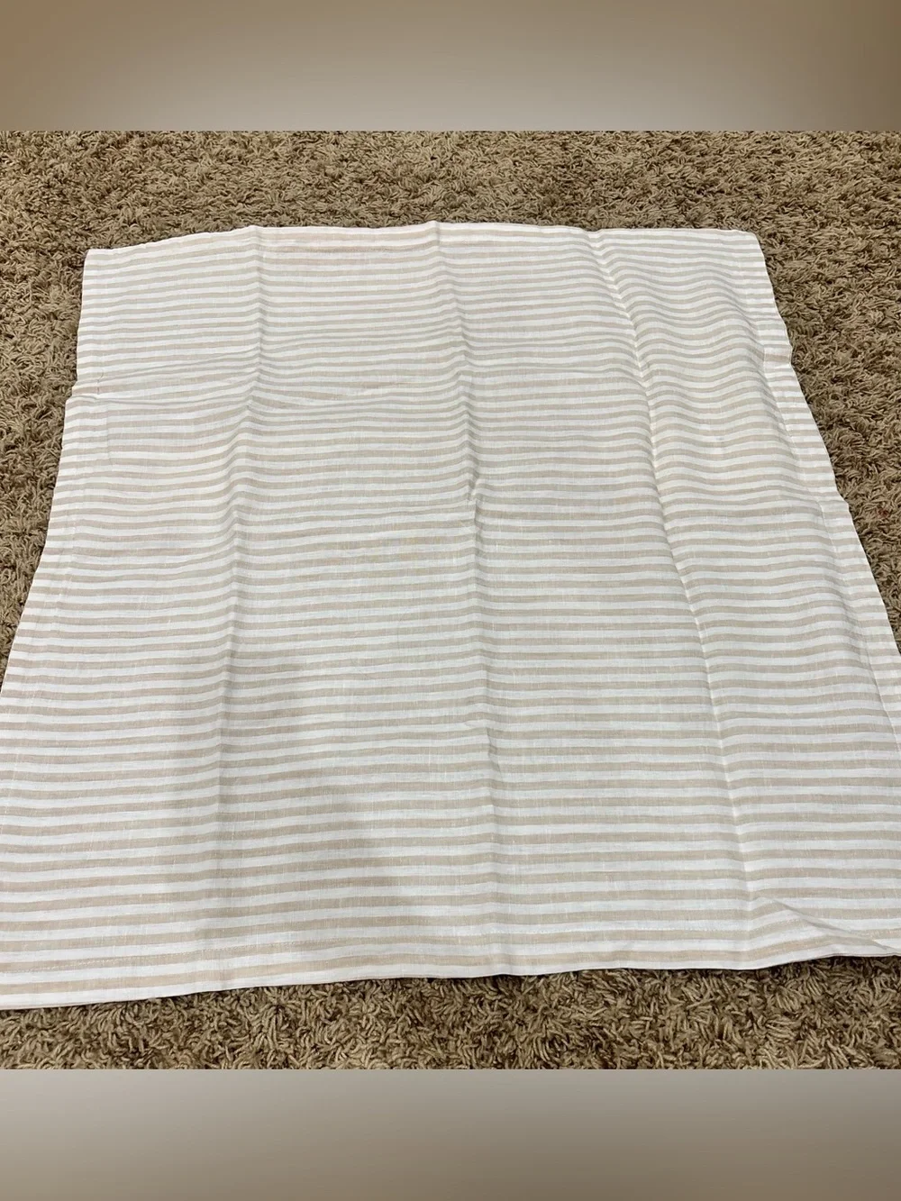 Quince Euro Sham Natural / White Stripe European Linen 26x26